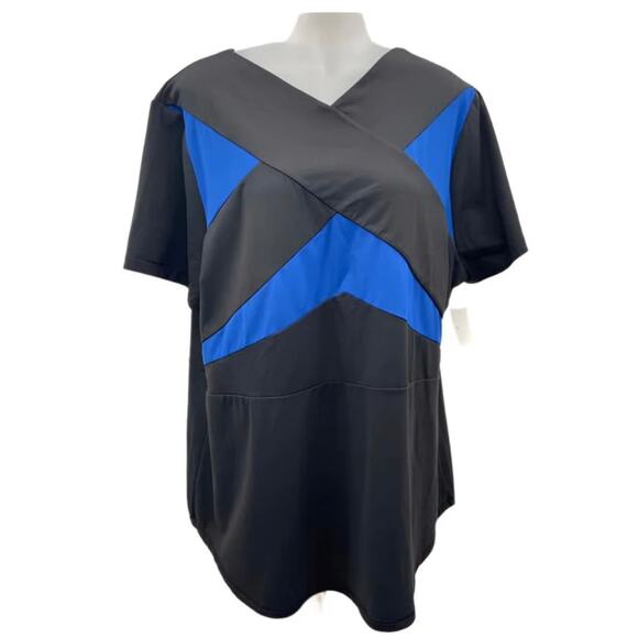 Game by Universal Standard Power Move Black Blue Athletic T-Shirt Large / 2X - Picture 1 of 6